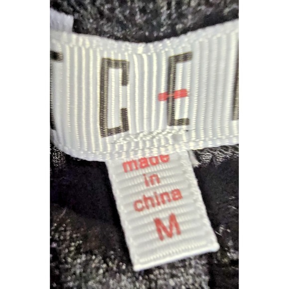 TCEC Women's M Black Mini Dress Spaghetti Straps Bow Pockets Smocking Velour - Picture 8 of 16